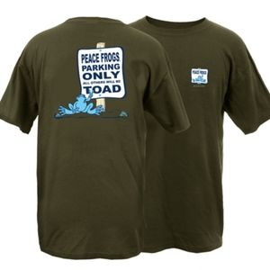 MENS PEACE FROGS CREW NECK SHORT SLEEVE T-SHIRT SIZE XL